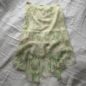 100% Silk Max Studio Floral Skirt Size S/M